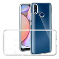 Clear silicone phone case for Samsung Galaxy A10s by 9eight5, showing the slim, transparent design protecting the device.