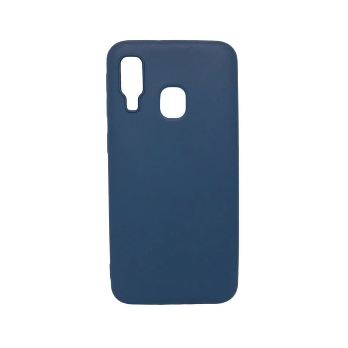 Silicone case for Samsung Galaxy A40 by 9eight5, soft black protective cover with smooth texture and precise camera cutout.