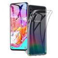 Clear silicone case for Samsung Galaxy A50/A50S by 9eight5, featuring a slim, flexible design for protection and style.
