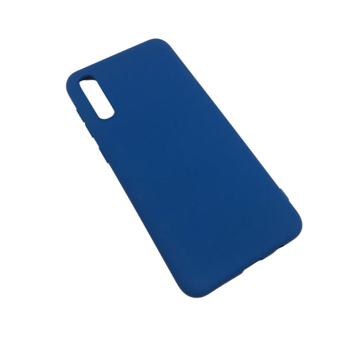 Silicone phone case for Samsung Galaxy A50 and A50S by 9eight5, showing a smooth, flexible black protective cover.