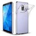 Silicone case for Samsung Galaxy A8 (2018) in black, featuring a smooth texture and precise cutouts for buttons and ports.
