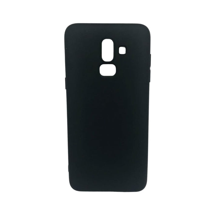 Silicone phone case for Samsung Galaxy J8 by 9eight5, showing a soft, flexible cover with precise cutouts for buttons and camera.