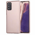 Rosegold silicone phone case for Samsung Galaxy Note 20 by 9eight5, shown on a sleek mobile device with a smooth finish.