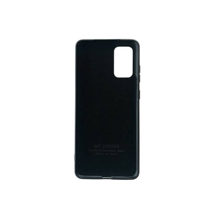 Black silicone case for Samsung Galaxy S20 Plus by 9eight5, showing a close-up of the protective phone cover.