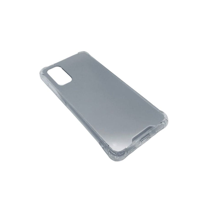 Silver mirror silicone case for Samsung Galaxy S20 by 9eight5, featuring a sleek, reflective protective phone case design.