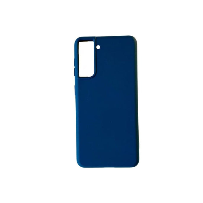 Silicone case for Samsung Galaxy S21 by 9eight5, soft pink color, snug fit with textured surface and precise cutouts for buttons.