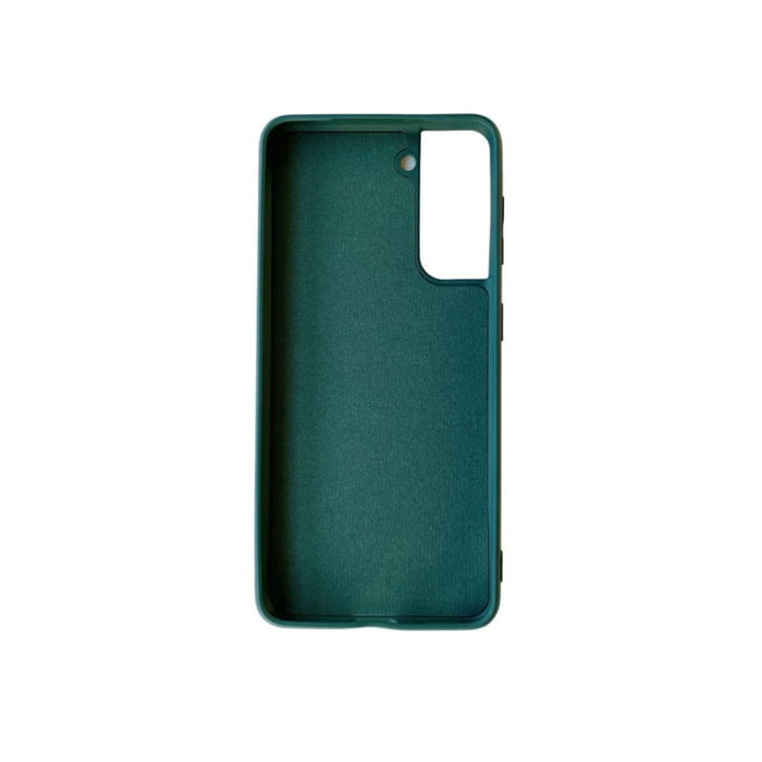 Silicone case for Samsung Galaxy S21 by 9eight5, soft flexible cover with textured surface and precise cutouts for buttons and ports.