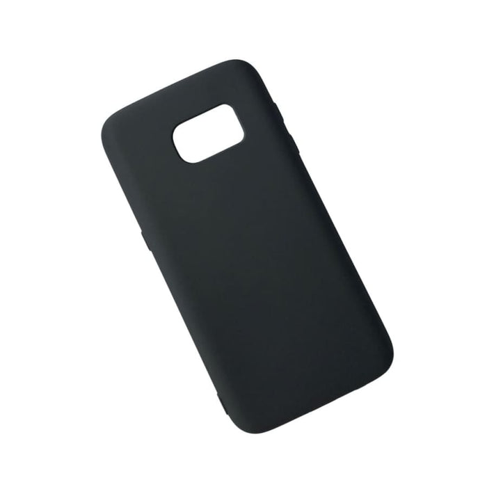 Black silicone case for Samsung Galaxy S8 by 9eight5, showing the protective phone cover with precise cutouts.