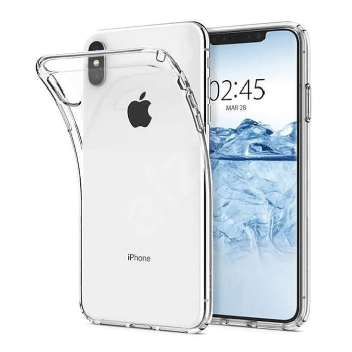 Silicone cover for iPhone XS Max by 9eight5, soft pink phone case with smooth texture and precise cutouts for buttons and camera.