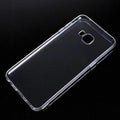 Clear silicone cover for Samsung Galaxy J3 by 9eight5, showing a flexible, transparent phone case with precise cutouts.