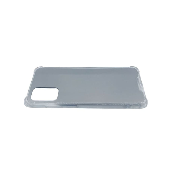 Silver mirror silicone phone case for Samsung Galaxy S20 Plus by 9eight5, showing a sleek reflective finish and flexible material.