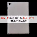 Clear silicone cover for Samsung Galaxy Tab S5e 10.5-inch (2019), model T720/T725, by 9eight5, shown on tablet with protective material