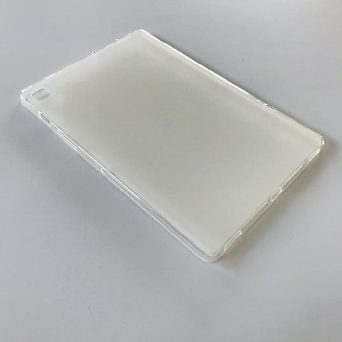 Clear silicone cover for Samsung Galaxy Tab S5e 10.5-inch (2019) by 9eight5, showing the slim, flexible protective case on the tablet.
