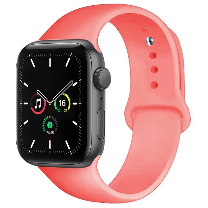 Habicare silicone replacement strap for Apple Watch Series 38mm-42mm, available in 45 colors, TWS style, flexible and comfortable.