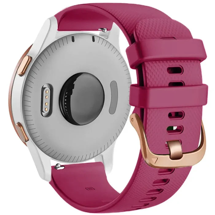 Habicare silicone replacement strap for Garmin Venu Series, available in 10 vibrant colors, designed for comfortable TWS fit.