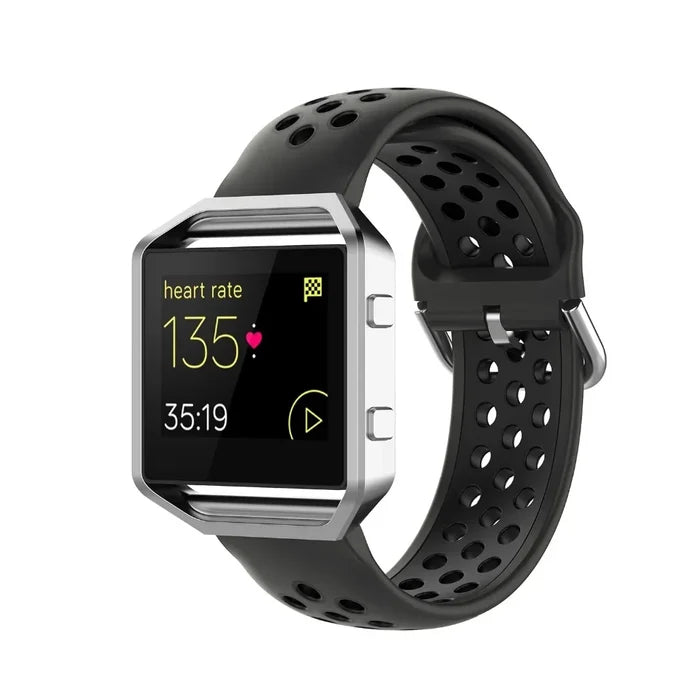 Habicare silicone sport strap for Fitbit Blaze, Versa, Versa 2, Lite Series, TWS style, available in 15 vibrant colors.