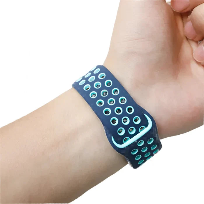 Habicare silicone sports strap for Apple Watch Ultra 2 & Series 10-6 in various colors, designed for a secure, comfortable fit.