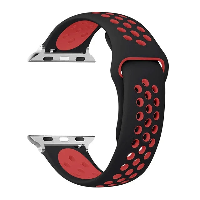 Habicare silicone sports strap for Apple Watch Ultra 2 & Series 10–6, TWS, in multiple colors, shown on a watch.