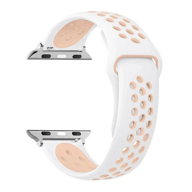 Habicare silicone sports strap for Apple Watch Ultra 2 & Series 10-6, showing vibrant color options and adjustable fit.