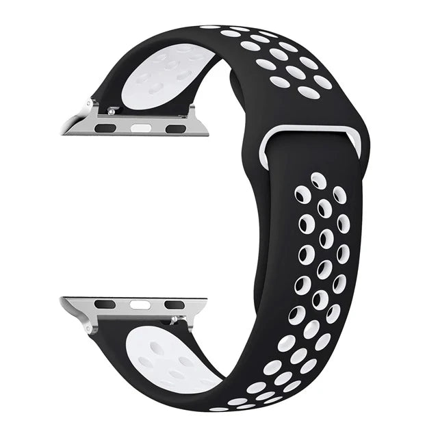 Habicare silicone sports strap for Apple Watch Ultra 2 and Series 10-6, available in 13 colors, designed for active wear.