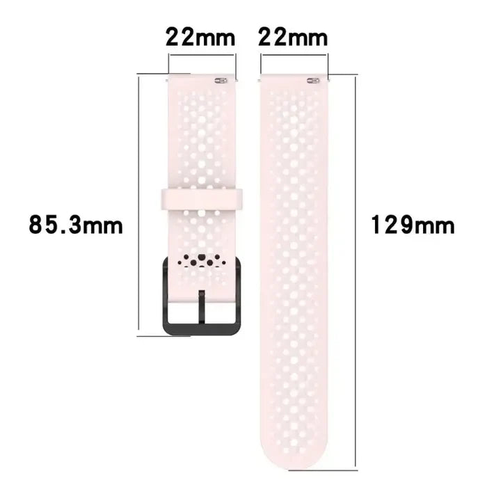Habicare silicone strap for Garmin Forerunner and Venu series, 20mm/22mm size, available in 20 colors, TWS design.
