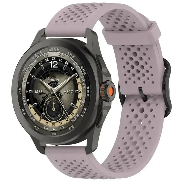 Habicare silicone strap for Garmin Forerunner and Venu series, 20mm/22mm, available in 20 colors, TWS style, shown in black.