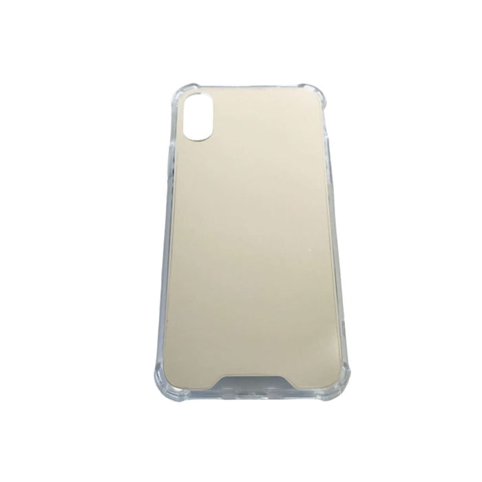 Silver mirror iPhone X / XS case by 9eight5 showing sleek reflective surface and slim protective design.