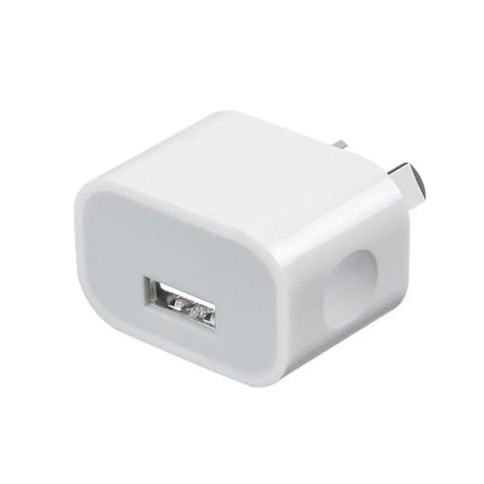 9eight5 single USB port wall plug for NZ/AUS, compact electronics accessory with USB charging port, white plastic design.