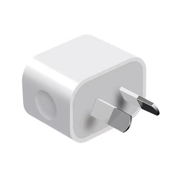 White single USB port wall plug charger for NZ/AUS outlets, compatible with electronic devices, by That Watch Shop.