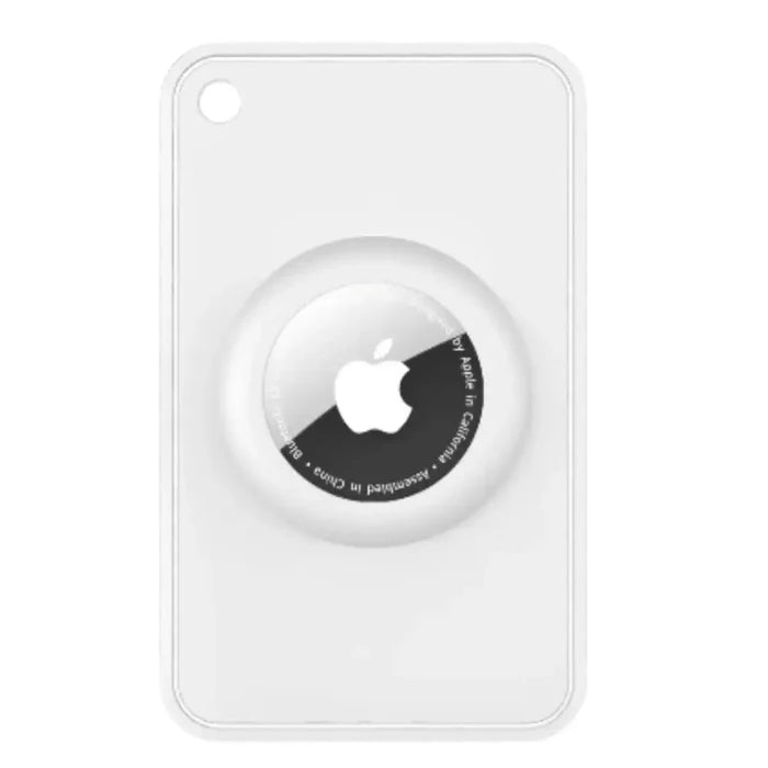 Habicare Slim Wallet Case for Apple AirTag, card-sized TWS holder, compact black design with secure closure.