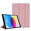 Rose gold 9eight5 Smart Cover for iPad by Habicare with magnetic closure, stylish protective case for Apple tablets.