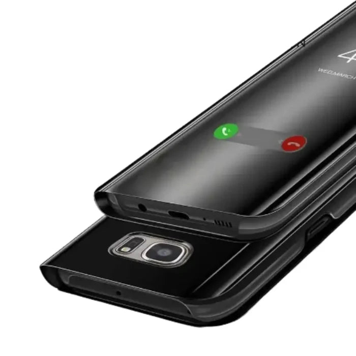Habicare 9eight5 smart mirror flip case for Samsung Galaxy series, protective phone case with mirror feature, black color