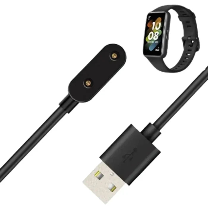 Habicare TWS smartwatch charger cable compatible with Huawei and Honor bands, showing the sleek charging connector and cable.