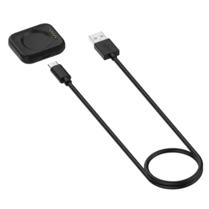 Habicare TWS smartwatch charging cable for Oppo Watch Series, black USB cable with connector for charging smartwatches.