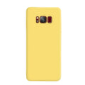 Yellow soft silicone cover for Samsung Galaxy Note and S Series by Habicare, showing the flexible, snug fit design.