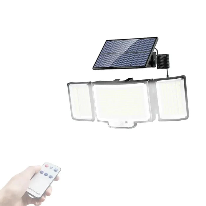 Habicare Solar Security Light with motion sensor, waterproof outdoor LED light for enhanced security and illumination.