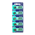 Five-pack of Sony SR927/W/SW watch batteries, small round silver batteries for watches, by That Watch Shop.