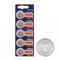 Set of five Sony CR1620 watch batteries, small round lithium cells for watch power, shown in their packaging.
