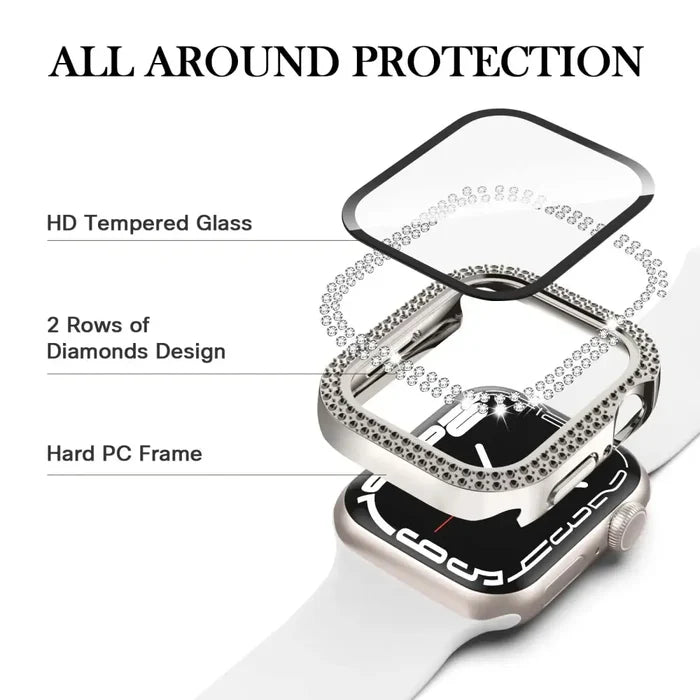 Sparkle protective case for Apple Watch SE 40mm Series by Habicare, featuring a glittery, durable TWS design.