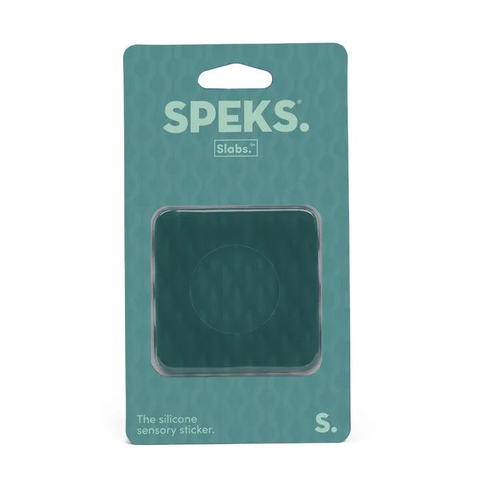 Speks Slabs Silicone Sensory Sticker - Mesh Square Dark Teal