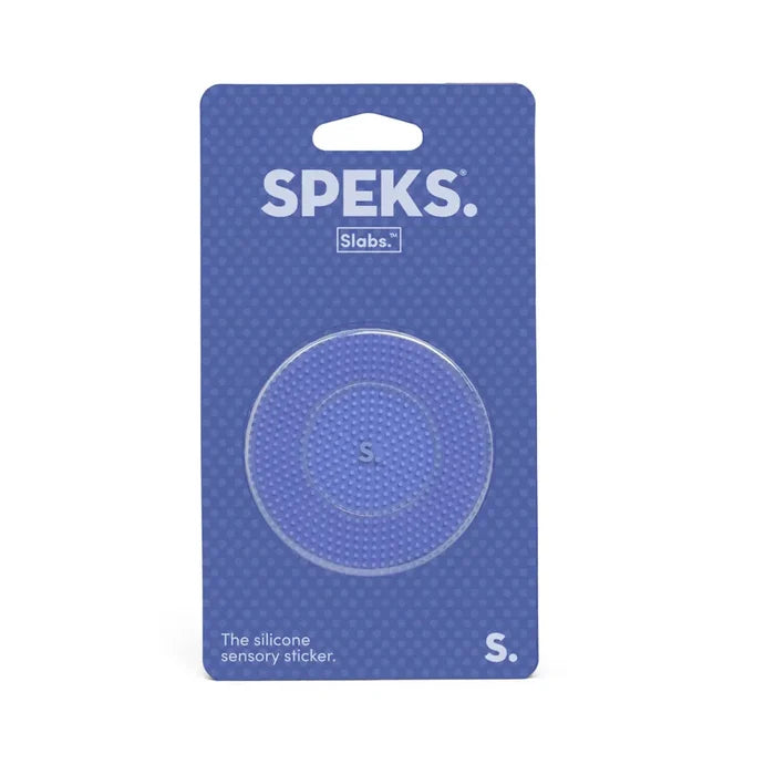 Speks Slabs Silicone Sensory Sticker - Static Circle Blue