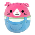 Squishmallow 12 Inch Geraldine the Cat in Overalls Plush Toy
