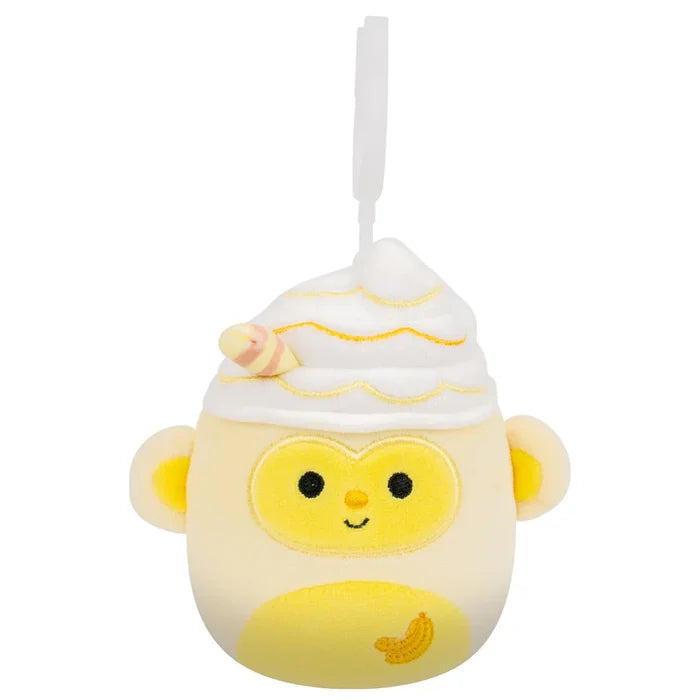 Squishmallow 3.5 Inch Pierogi the Banana Monkey Shake Plush Clip