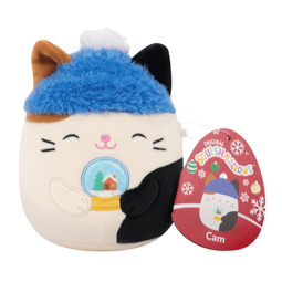 Squishmallow 5 Inch Cam the Cat with Snowglobe Christmas Plush Toy