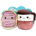 Squishmallow 8 Inch Deja the Donut and Aniela the Coffee Pot Perfect Pair Plush Toy - Owl & Goose Gifts