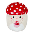 Squishmallow 8 Inch Malcolm the Mushroom with Basket of Hearts Valentine Plush Toy