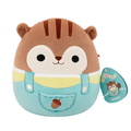 Squishmallow 8 Inch Sawyer the Squirrel with Overalls Harvest Plush Toy