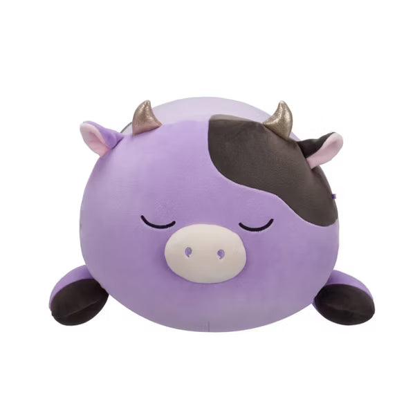 Squishmallow 8 Inch Sleepamallows Alexie the Purple Cow Plush Toy