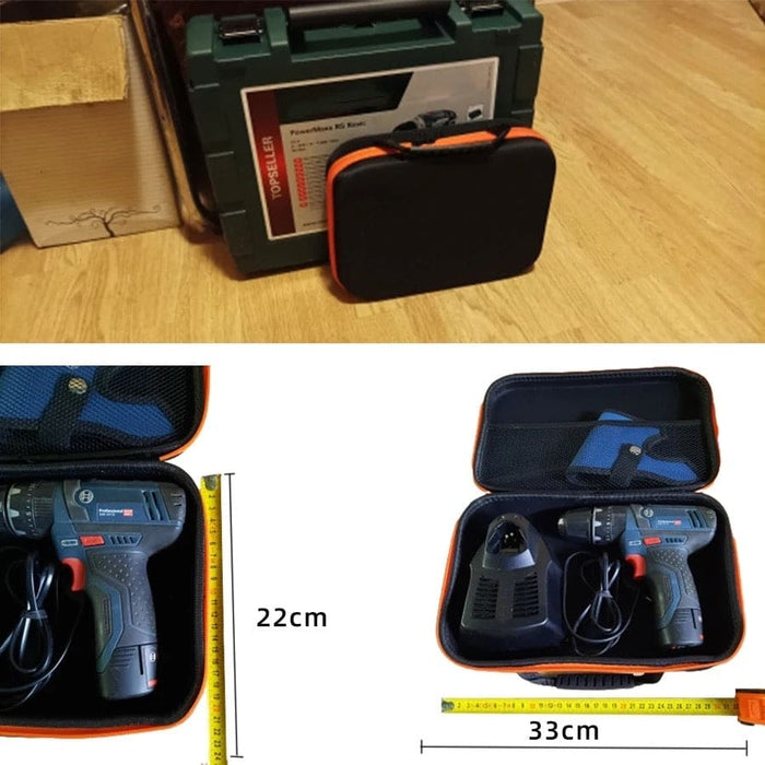 Black 9eight5 storage case cover with zipper closure, designed to protect and organize electronic accessories.