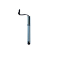 Silver 9eight5 Stylus Pen with dual touch tips, designed for electronic devices, shown on a neutral background.